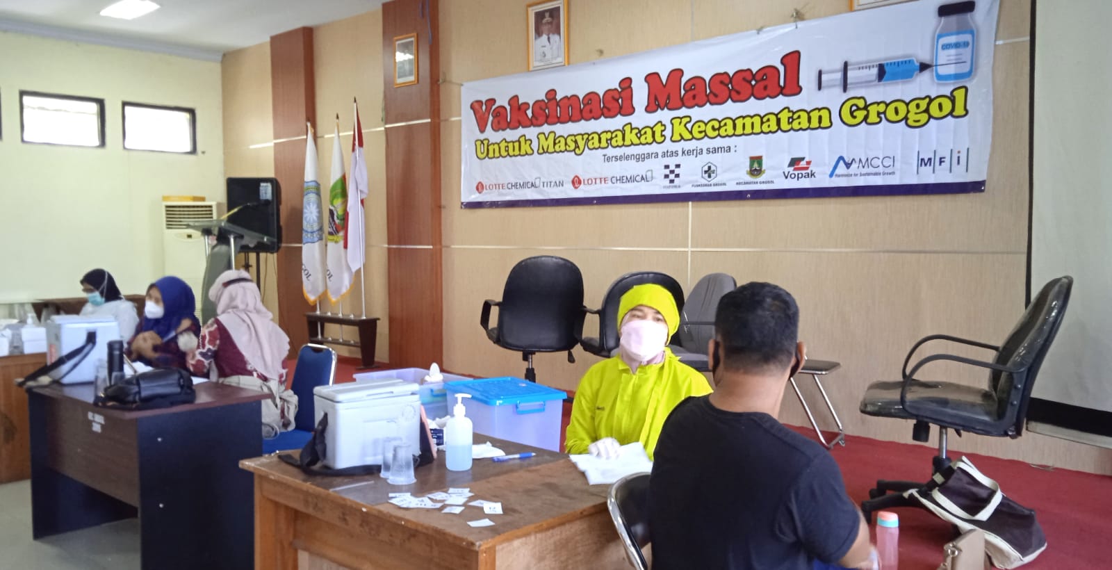 Konsisten, Paguyuban CSR Area Merak Gelar Vaksin Massal Tahap Kedua