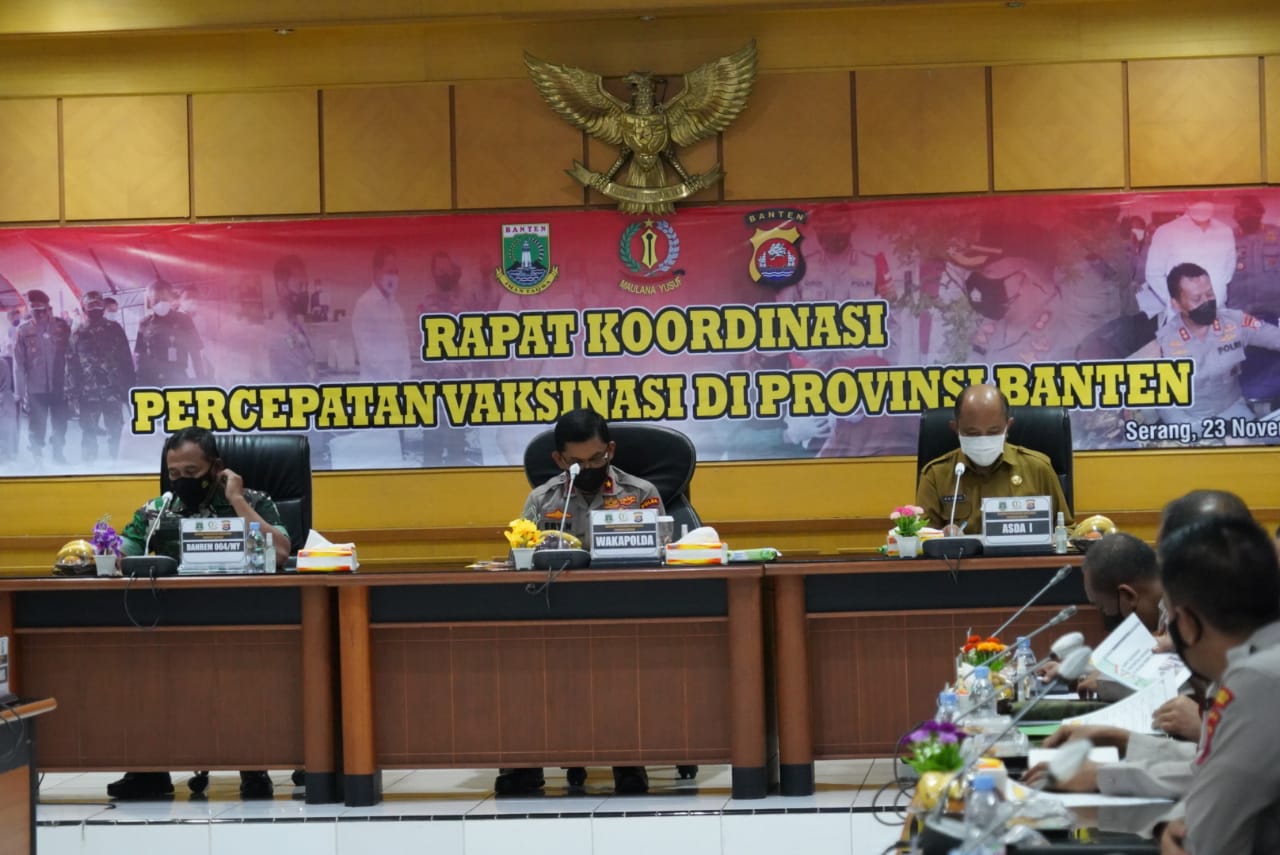 Danrem 064/MY Hadiri Rapat Koordinasi Pencegahan Vaksinasi Jelang Natal dan Tahun Baru