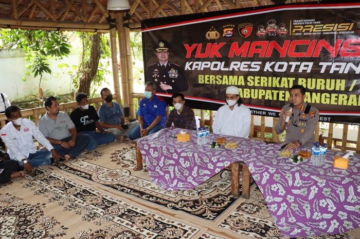 Mancing Bersama Buruh, Kapolresta Tangerang Kombes Pol Wahyu Sri Bintoro Ucapkan Terimakasih
