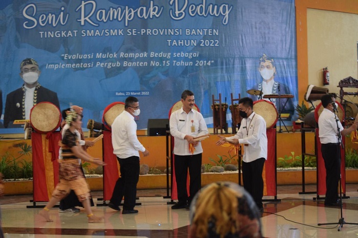 Tumbuhkan Cinta Budaya, Dindikbud Gelar Festival Rampak Bedug Tingkat SLTA Se Banten