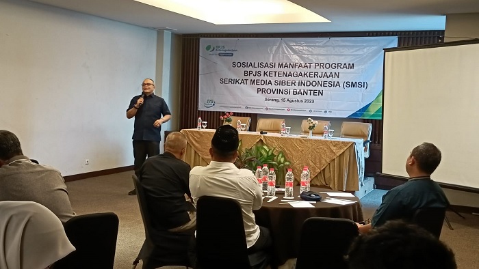 BPJS Ketenagakerjaan Cabang Serang Gandeng SMSI Banten, Sosialisasikan Program Jaminan Sosial Ketenagakerjaan