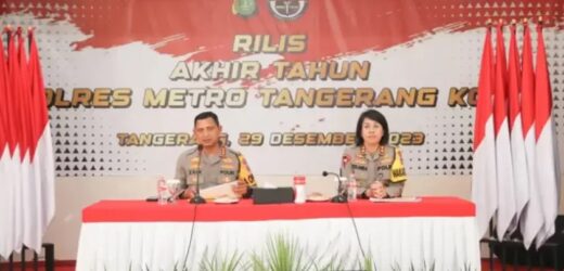 Rilis Akhir Tahun 2023, Kapolres Tangerang Kota: Kasus Kejahatan Menurun 5,4 Persen Dibanding Tahun 2022