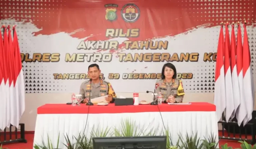 Rilis Akhir Tahun 2023, Kapolres Tangerang Kota: Kasus Kejahatan Menurun 5,4 Persen Dibanding Tahun 2022