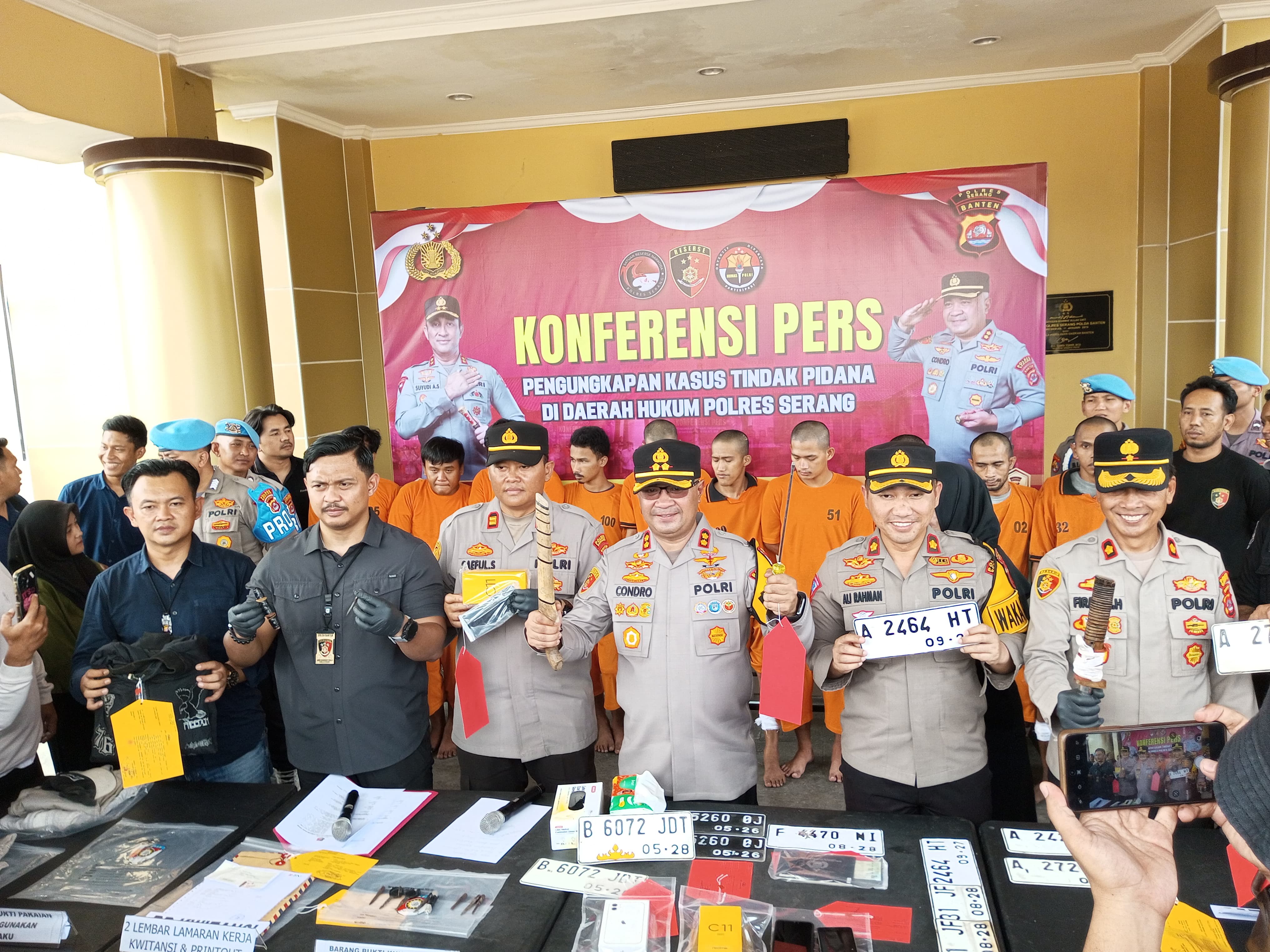 Tak Butuh Waktu Lama, Satreskrim Polres Serang Ungkap Kasus Curat dan Curanmor yang Resahkan Warga