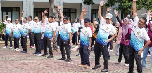 Peringati Haornas Ke 41 dan HUT Korpri Ke 53, Pemkot Cilegon Gelar Senam Bersama