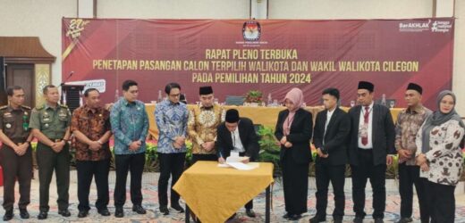 KPU Resmi Tetapkan Robinsar-Fajar Jadi Walikota-Wakil Walikota Cilegon Terpilih