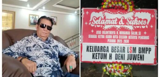 Ketum LSM BMPP Ucapkan Selamat Kepada Abah Salim Sebagai Ketua Kadin Kota Cilegon 2025-2030