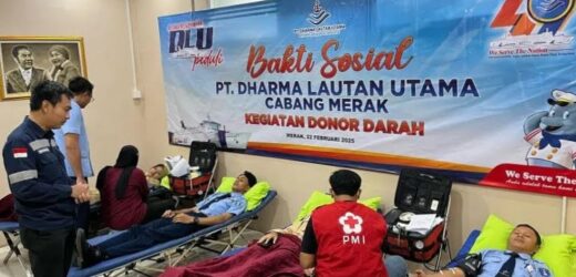 Gandeng PMI Cilegon, PT. Dharma Lautan Utama Cabang Merak Adakan Kegiatan Donor Darah