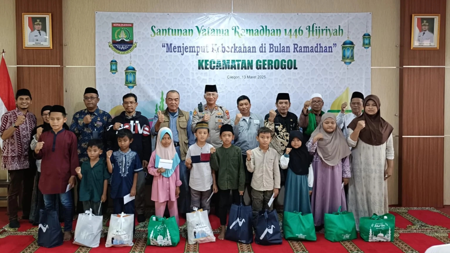 Berkah di Bulan Ramadhan, PT MCCI Bersama Kecamatan Grogol Berikan Santunan Yatama