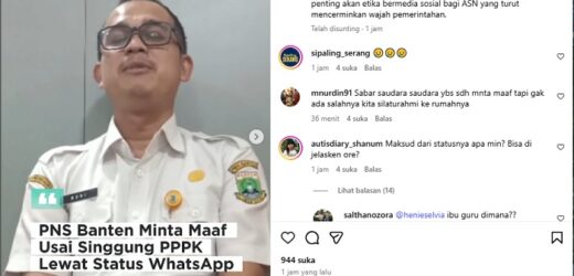 Jagat Medsos Gaduh, Video Permintaan Maaf PNS Banten Usai Singgung PPPK Lewat Status WA Banjir Komentar Netizen