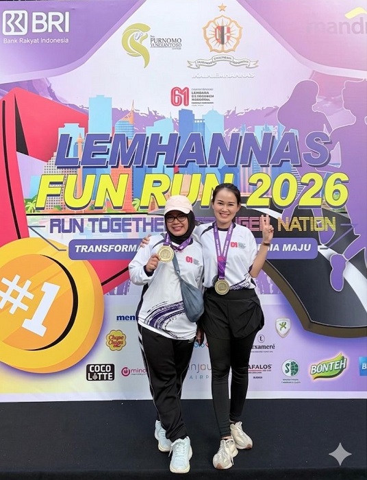 Dua Tokoh Perempuan Muda Inspiratif : Novalia Citra dan Hairunnisa Br Sagala Perkuat Energi Generasi Muda dan Kesadaran Kesehatan Mental di Fun Run HUT ke-61 Lemhannas RI